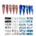 thumbnail image 4 of Marbled Floral Nail Water Stickers Full Wrap Self Gel Polish Strips Decals For Women And Girls, 4 of 7