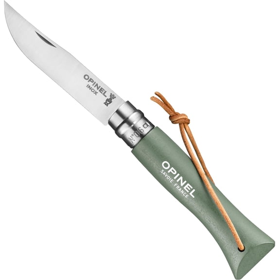 OPINEL No. 06 Colorama Stainless Steel Folding Knife Lanyard (Sage Green)