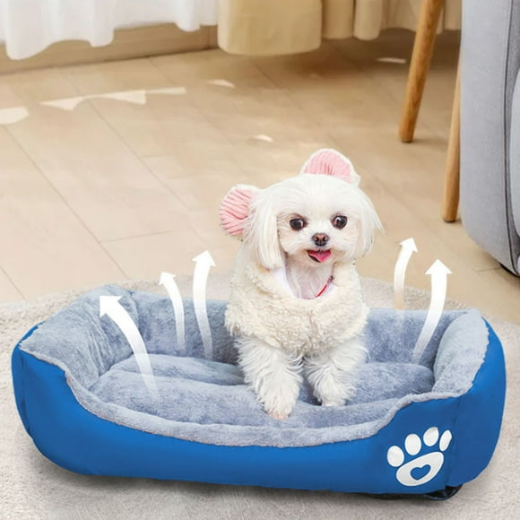 Wzzjkit Dog Bed with Removable Washable Cover Comfortable and Breathable Pet Bed Rectangle Warming Dog Beds for Medium Dogs
