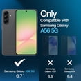 thumbnail image 2 of JETech 3 in 1 Matte Case for Samsung Galaxy A56 5G with 2-Pack Tempered Glass Screen Protector, Translucent Frosted Shockproof Phone Cover with Camera Protection (Black), 2 of 6