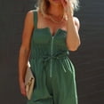 thumbnail image 4 of Kmdttou Summer Clearance! Women's Fashion Solid Color Casual Suspender Jumpsuit on Clearance!, 4 of 8