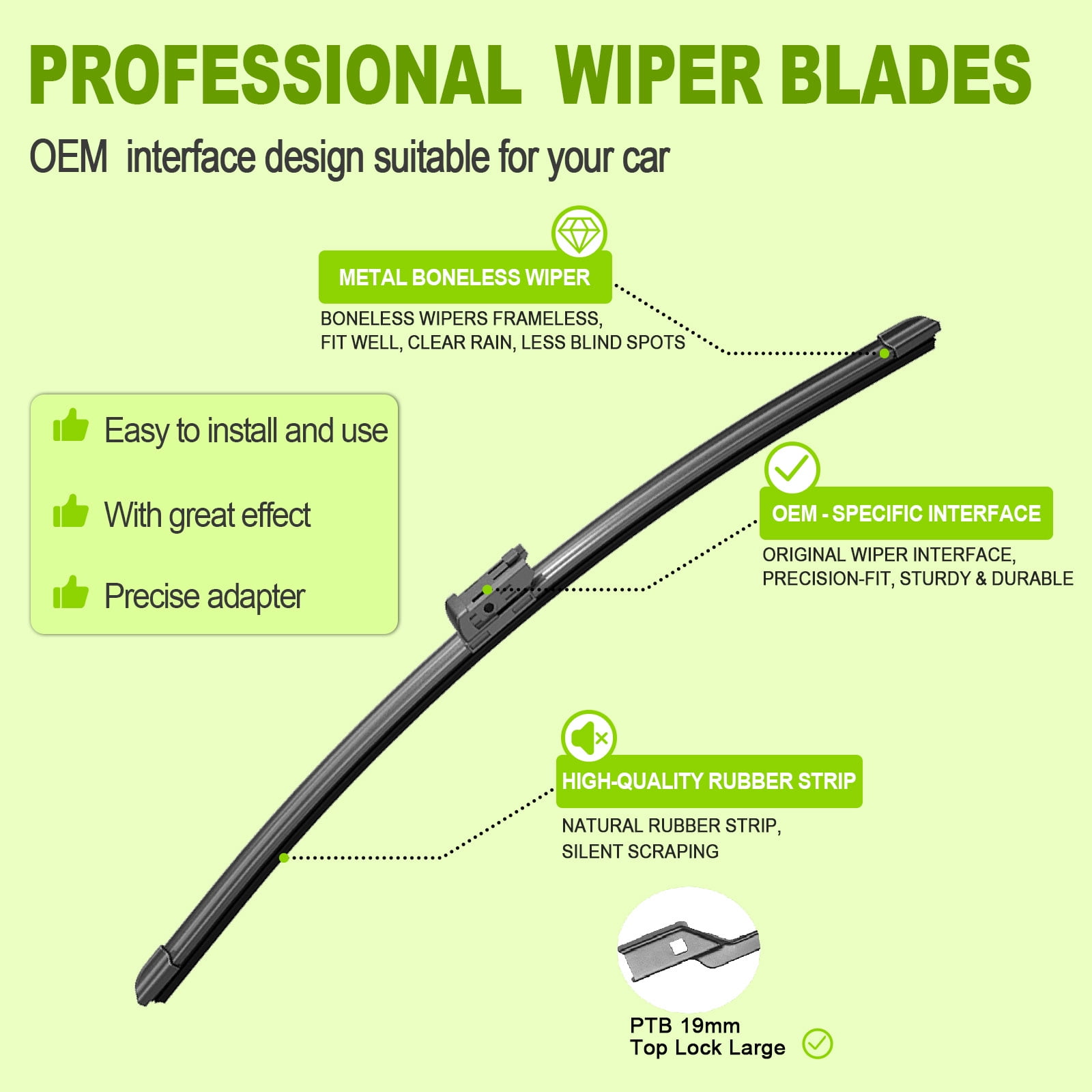 FARRLADI Silicone Windshield Wipers Replacement for Chevrolet Trax 2013-2023,Buick Encore 2013-2022,Original Equipment Automotive Replacement Wiper Blades - 26"+14"+10"(3 Pack)