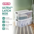 thumbnail image 3 of Sterilite 116 Quart Ultra Latching Clear Plastic Storage Tote Container, 16 Pack, 3 of 10