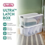 Sterilite 116 Qt Stackable Storage Bin Plastic Organizing Container, 8 Pack