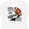 thumbnail image 4 of Inktastic Little Sister and Biggest Fan Football Player Girls Long Sleeve Toddler T-Shirt, 4 of 5