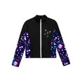 thumbnail image 4 of Eandarui Kids Girls Gym Workout Athletic Sport Jacket Zipper Sparkly Rhinestone Figure Ice Skating Black 6, 4 of 6
