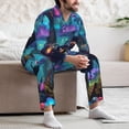 thumbnail image 7 of Kdxio Cute Fuzzy Fantasy Creatures Men’s Pajama Set Pajamas For Men 2 Piece PJ Set with Men Pajama Pants and Long Sleeve T-Shirt Lounge Set-Medium, 7 of 7