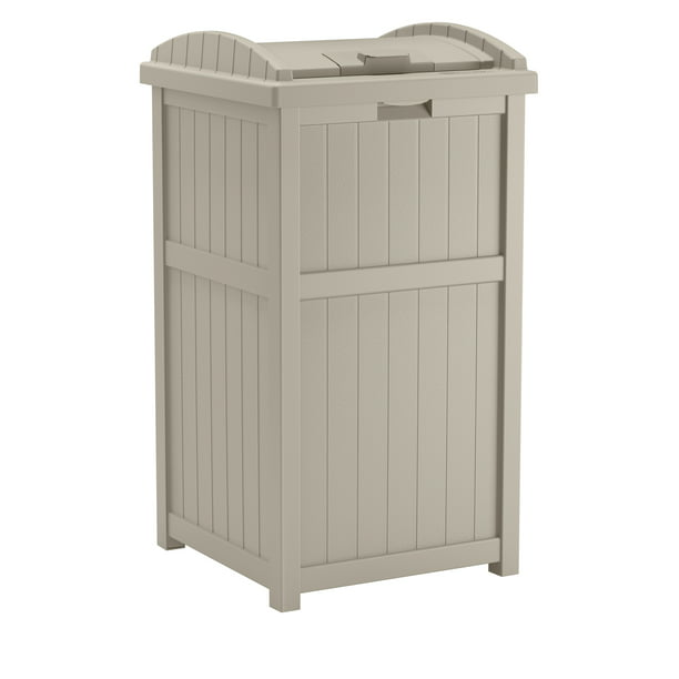 Suncast 33 Gallon Outdoor Hideaway, Outdoor Trash Storage
