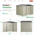 thumbnail image 5 of AECOJOY Galvanized Steel Outdoor Storage Shed with Sliding Door, 8 x 6 ft. Metal Storage Building, 5 of 14