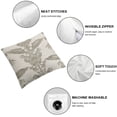 thumbnail image 4 of BANET  Taupe Throw Pillow Cushion Cover, Lace Like Framework Borders with Details Delicate Intricate Retro Dated Print, Decorative Square Accent Pillow Case 18x18in, 4 of 5