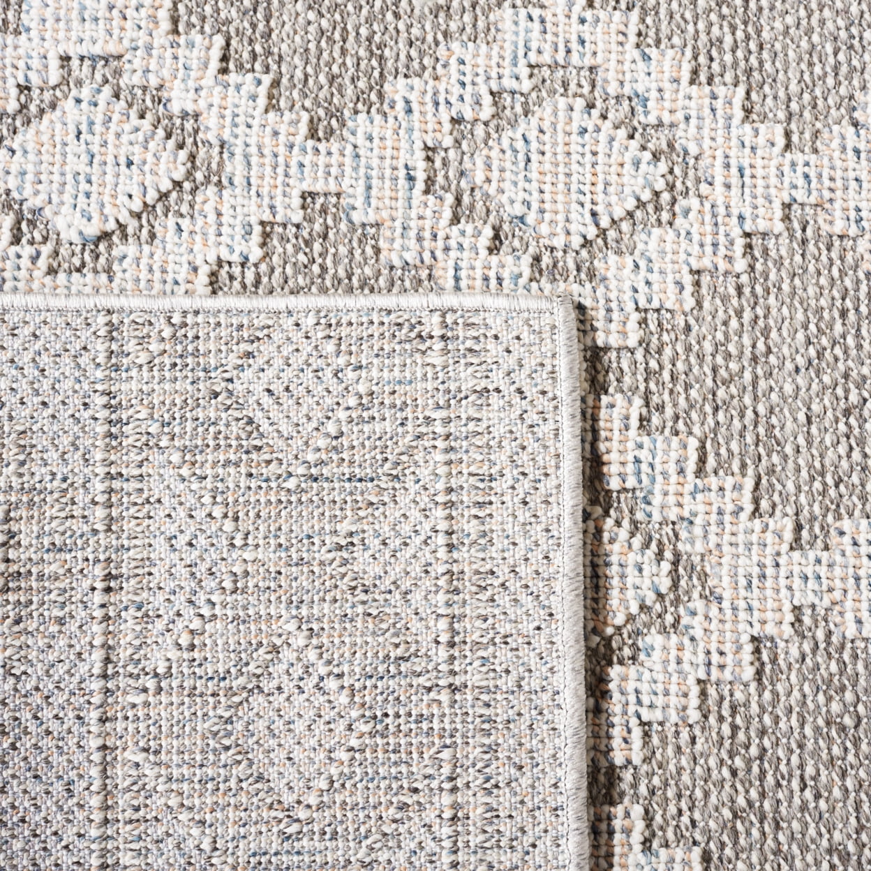 SAFAVIEH Global Paylynn Diamond Indoor/Outdoor Area Rug, Grey/Ivory, 5'3" x 7'6"