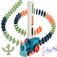 thumbnail image 1 of Electric Domino Train Set Parent-children Interactive Tracking Set w/60pcs Domino Pieces Automatic Educative Domino Bric, 1 of 6