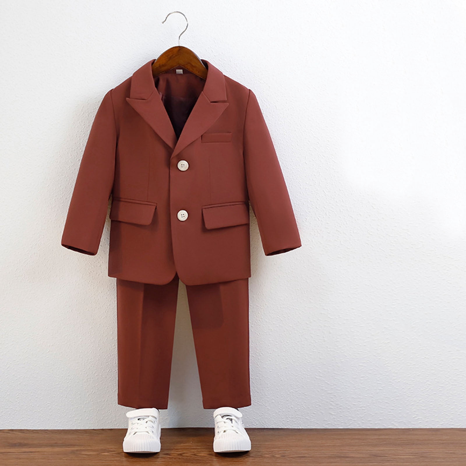 Boys Outfit Set Formal Tuxedo for Kids Elegant Suit Ensemble Dress Wear for Wedding Homecoming