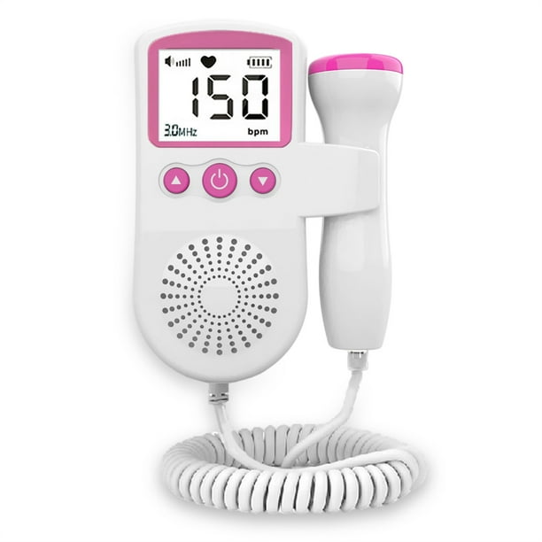 Vogacara Detector de frecuencia cardíaca Fetal de mano, rastreador de frecuencia cardíaca infantil Digital pequeño, suministros portátiles para Type1 NO1 Vogacara CE012294-01B