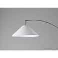 thumbnail image 2 of Adesso Braxton Arc Lamp, Brushed Steel, Textured White Fabric Shade, 2 of 3