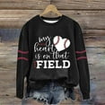 thumbnail image 5 of Clearance Items Sweatshirt for Women Women's Baseball Printed Crew Neck Multi Color Multi Size Crew Neck Hoodless Long Sleeve Sweatshirt, 5 of 6