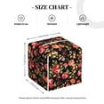 thumbnail image 4 of Lsque Rose Flowers Printed Tissue Box Cover Holder, Facial Paper Organizer Dispenser,Square with Bottom Belt, PVC Leather Decorative Organizer, 4 of 8