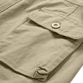 thumbnail image 5 of Slim Shorts for Men Solid Color Multi Pocket Workwear Five Quarter Pants Outdoor Casual Fashion Shorts Men's Breathable Athletic Shorts, 5 of 9