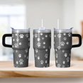 thumbnail image 2 of 20OZ Dog Paw Daily Use Tumbler with Handle Insulated Stainless Steel Cup Great Dog Lover Gifts Unique Birthday Christmas Presents for Women Men Perfect for Everyday Hydration Needs, 2 of 6