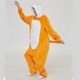 thumbnail image 2 of Pyjama d'Hiver à Capuche en Polaire Imprimé Animal pour Femmes avec Poches Costume de Renard Vêtements de Nuit, 2 of 6