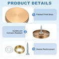 thumbnail image 3 of Uxcell Mirror Screws 304 Stainless Steel Decorative Caps Cover Nails Fasteners Brushed for Sign Advertising Hardware Rose Gold 40mm, 3 of 5