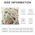 thumbnail image 5 of Leisuo  Wildflower Floral Botanical Prints Pillow, Colorful Flower Leaves Watercolor Decorations Throw Pillow Cover, Wildflower Nursery Farmhouse Cushion Case for Couch Bed Soft Decor White, 5 of 5