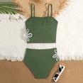 thumbnail image 5 of Kiijoy Girls Flower Cutout Bikini Set Spaghetti Strap Swimsuit Bathing Suit, Sizes 4-16, 5 of 5