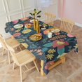 thumbnail image 3 of Pioneer Flower Floral Print Pattern Rectangle Tablecloth 60"x102",Waterproof Polyester Rectangle Table Cloth, Wipeable Spillproof Polyester Tablecloth for Dining, Camping, Indoor and Outdoor, 3 of 6