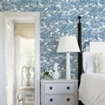 thumbnail image 2 of Chesapeake 3115-12543 Spinney Toile Wallpaper, Blue, 2 of 2
