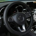 thumbnail image 3 of 15\" Auto Car Steering Wheel Cover Breathable Leather Anti-slip Accessories Black, 3 of 10