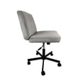 thumbnail image 2 of Silla de Oficina Acanalada Top Living Terciopelo Gris Claro, 2 of 8