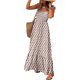 thumbnail image 1 of ZHAOCHENG Vestido largo para mujer, estilo bohemio, con tirantes finos, escote cuadrado, volantes, para playa y sol, 1 of 5