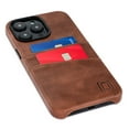 thumbnail image 4 of Dockem Card Case for iPhone 14 Pro Max with Built-in Metal Plate for Magnetic Mounting & 2 Pockets: Exec M2 (Brown), 4 of 10