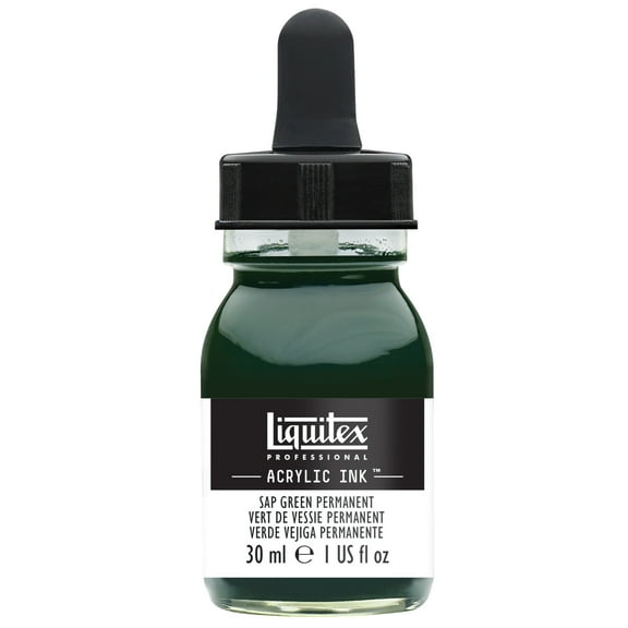 Liquitex Professional Acrylic Ink, 30ml Jar, Sap Green Permanent