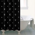 thumbnail image 4 of Black White Moon Star Pattern Shower Curtain 36"x72" ,Bathroom Decorative Shower Curtains Set with 12 Hooks,Modern Waterproof Washable Shower Curtain, 4 of 6