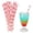 C014- Style N, variant on Disposable Straws, Pink Straws Disposable, 7.75 in, Cocktail Straws, Cocktail Straws for Drinks, Wedding Supplies, 100 Pc