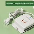 thumbnail image 2 of Flmtop Portable USB Power Strip Multi-Port Charging with 4-Port USB 5.1A Safe To Use Charging Socket for Multiple Devices Space-Saving Mobile Phones Charging Head with Android, 2 of 10