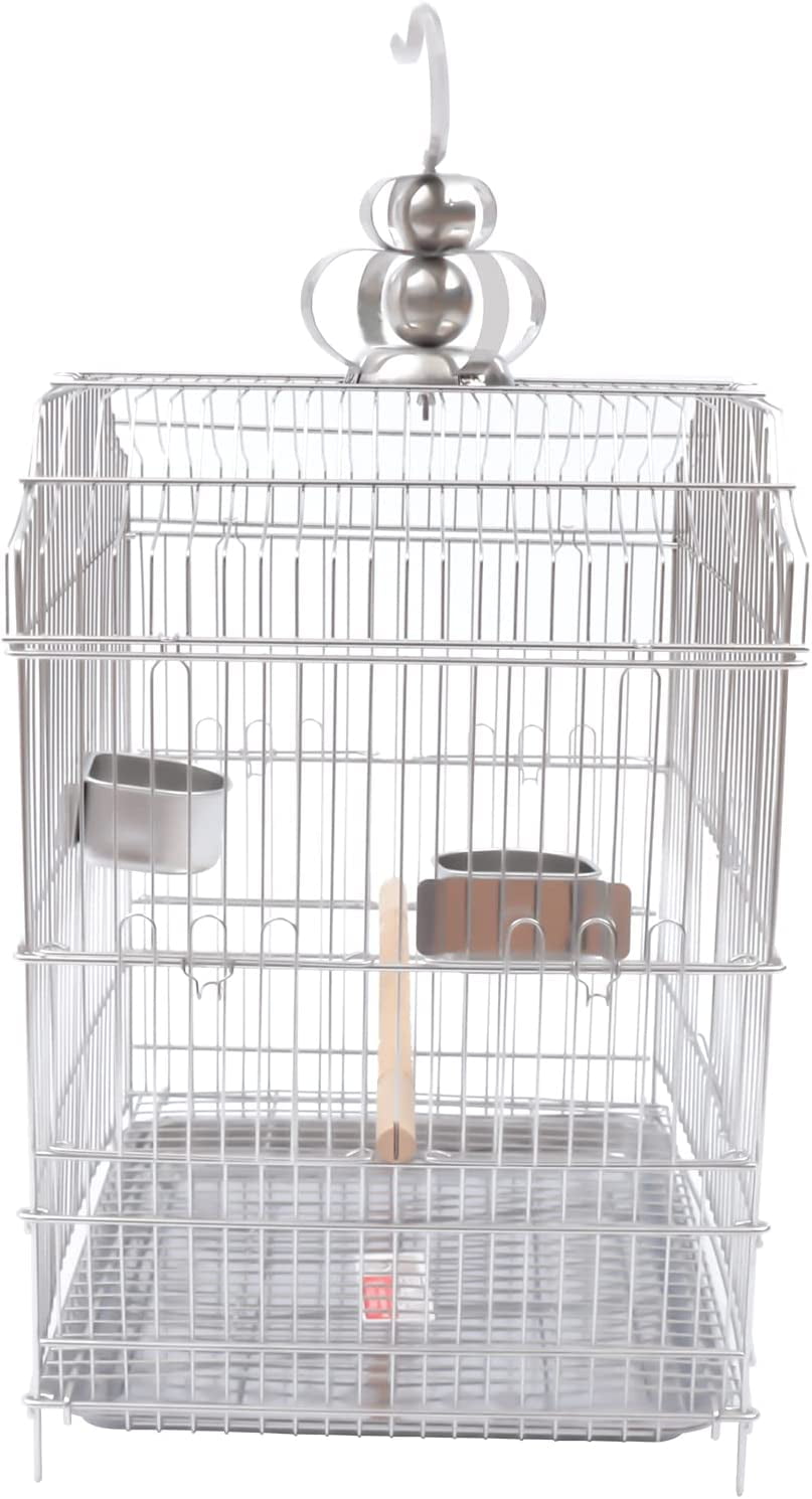 Miumaeov Bird Cage Hanging Bird Cage Parakeet Cage Accessories Outdoor Pet  Bird Travel Cages Perches with Stand, for Conure Cockatoo Sparrow Macaw  Cockatoo Pet House 