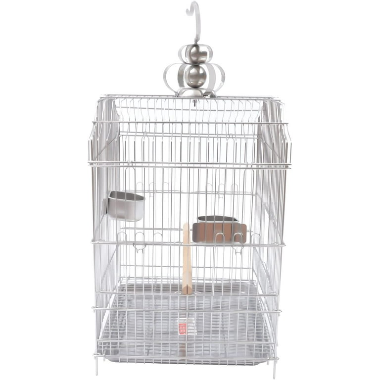 Miumaeov Bird Cage Hanging Bird Cage Parakeet Cage Accessories Outdoor Pet  Bird Travel Cages Perches with Stand, for Conure Cockatoo Sparrow Macaw  Cockatoo Pet House 