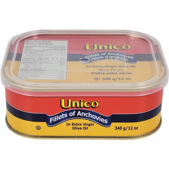 Unico - Anchois - Filets - 1 Unité - 340 g - Riche en Oméga-3 et Saveur Umami Intense (1 Unité)