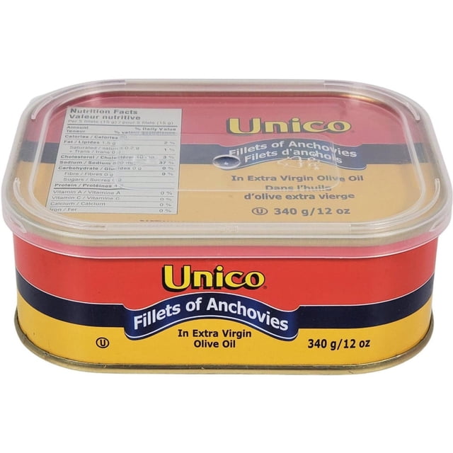 Unico - Anchois - Filets - 1 Unité - 340 g - Riche en Oméga-3 et Saveur Umami Intense (1 Unité)