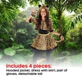 thumbnail image 2 of Conjunto de vestido con estampado de leopardo y gato para niña, 2 of 4