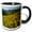 Black/White, variant on 3drose, Usa, Utah, Uinta-wasatch-cache Nf, Albion Basin, Sunflowers, 11oz Two-tone Green Mug