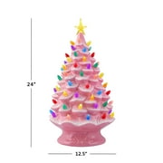 Mr. Christmas 24 in. Nostalgic Ceramic Tree - Pink