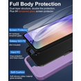 thumbnail image 3 of for Samsung Galaxy S23-FE Case, and Glass Screen Protector, Dust-Proof Port Cover, Full Body Silicone Rubber Covered, Non-Slip Drop-Proof Phone Case for S23 FE 5G(2023), Black/Purple, 3 of 17