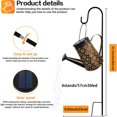 thumbnail image 2 of 36 LED Solar Fairy Kettle Light with S-Hook - 57cm Silver Wire Watering Can Design, Rechargeable 600mAh Battery, Perfect for Outdoor Decoration and Festivals, 2 of 6