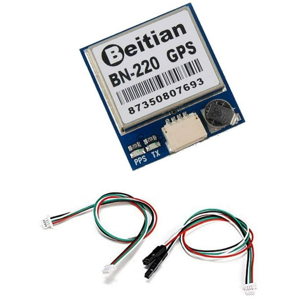 DIYmalls BN-220 Module GPS TTL Double GPS Glonass avec Flash + Antenne GPS Passive pour Arduino Raspberry Pi Pixhawk CC3D