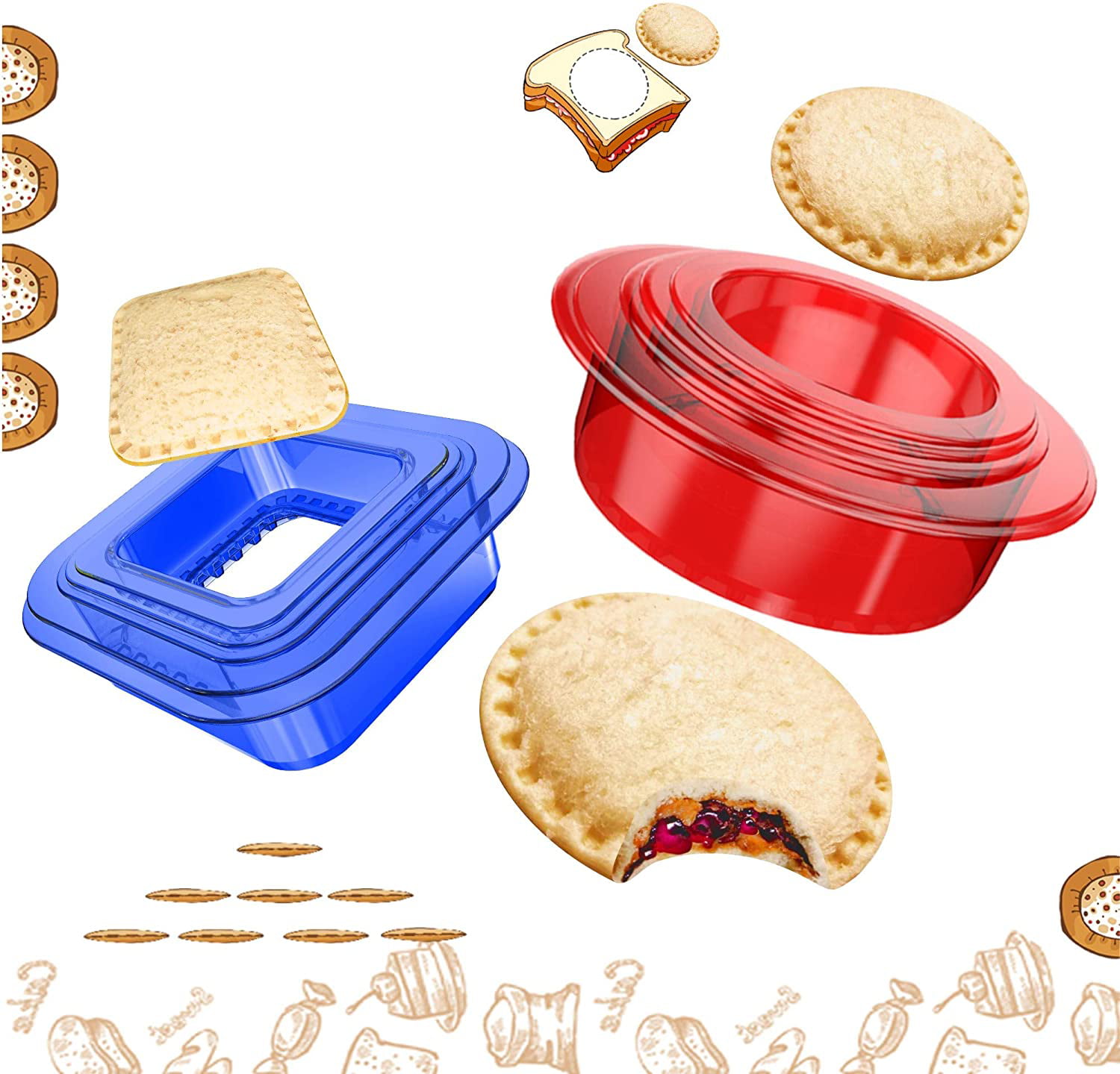 Cutter Kids Sealer Lunchbox Bento Box Boys Details about   OHYGGE Uncrustables Sandwich Maker 