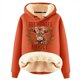 thumbnail image 1 of WILLBEST Sudadera con Capucha para Mujer Have Yourself A Mooey Little Christmas, Sudadera con Capucha de Terciopelo Grueso, Cálida y Holgada Grande, 1 of 3