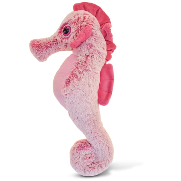 DolliBu Pink Seahorse Plush - Super Soft Stuffed Animal Seahorse Toy, Cute Sea Animal Plush for Kids and Adults,  Adorable Playtime Sea Horse Cuddle Doll Gift Toy for Girls and Boys - 15 Inches